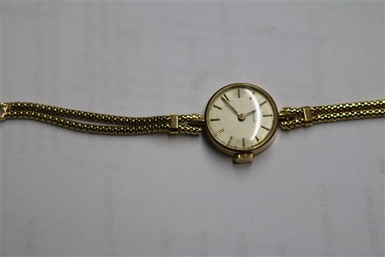 A ladys 18ct gold Patek Philippe manual wind wrist watch,